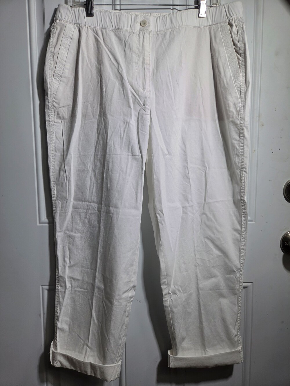NWT Chico’s Comfort Waist Ankle Straight Leg Pants Alabaster White 2.5 Regular